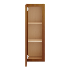 J&K Mocha Glazed K10 Wall Glass Cabinet - 12" W x 36" H (No Glass Insert)