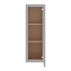J&K Castle Grey S5 Wall Glass Cabinet - 12" W x 36" H (No Glass Insert)