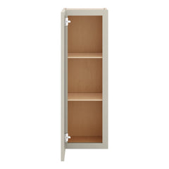 J&K Pebble B6 Wall Glass Cabinet - 12" W x 36" H (No Glass Insert)