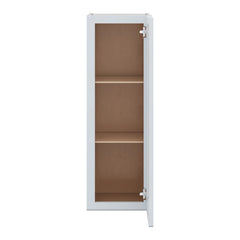 J&K White Shaker S8 Wall Glass Cabinet - 12" W x 36" H (No Glass Insert)