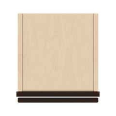J&K Espresso K8 Wall Glass Cabinet - 12" W x 36" H (No Glass Insert)