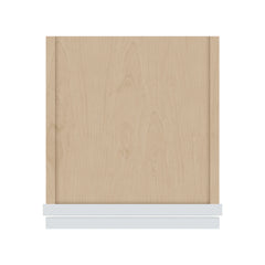 J&K White Shaker S8 Wall Glass Cabinet - 12" W x 36" H (No Glass Insert)