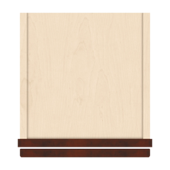J&K Mahogany J5 Wall Glass Cabinet - 12" W x 36" H (No Glass Insert)