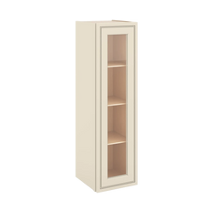 J&K Pearl Glazed H9 Wall Glass Cabinet - 12" W x 42" H (No Glass Insert)
