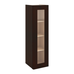 J&K Java Coffee S1 Wall Glass Cabinet - 12" W x 42" H (No Glass Insert)