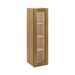 J&K Butterscotch B8 Wall Glass Cabinet - 12" W x 42" H (No Glass Insert)