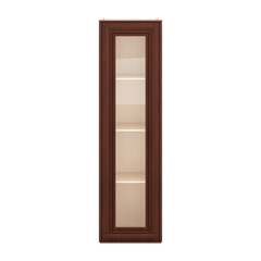 J&K Mahogany J5 Wall Glass Cabinet - 12" W x 42" H (No Glass Insert)