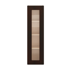 J&K Java Coffee S1 Wall Glass Cabinet - 12" W x 42" H (No Glass Insert)
