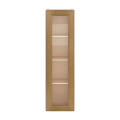 J&K Butterscotch B8 Wall Glass Cabinet - 12" W x 42" H (No Glass Insert)