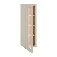J&K Pebble B6 Wall Glass Cabinet - 12" W x 42" H (No Glass Insert)