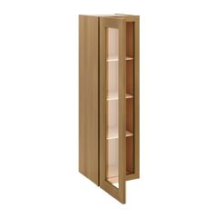 J&K Butterscotch B8 Wall Glass Cabinet - 12" W x 42" H (No Glass Insert)