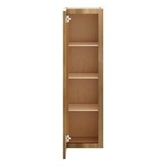 J&K Butterscotch B8 Wall Glass Cabinet - 12" W x 42" H (No Glass Insert)