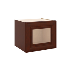 J&K Mahogany J5 Wall Glass Cabinet - 15" W x 12" H (No Glass Insert)