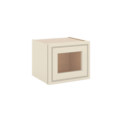 J&K Pearl Glazed H9 Wall Glass Cabinet - 15" W x 12" H (No Glass Insert)