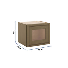 J&K Hazel H8 Wall Glass Cabinet - 15" W x 12" H (No Glass Insert)