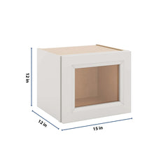 J&K Pure B5 Wall Glass Cabinet - 15" W x 12" H (No Glass Insert)