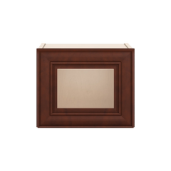 J&K Mahogany J5 Wall Glass Cabinet - 15" W x 12" H (No Glass Insert)
