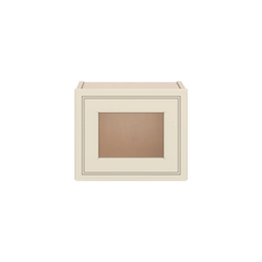 J&K Pearl Glazed H9 Wall Glass Cabinet - 15" W x 12" H (No Glass Insert)
