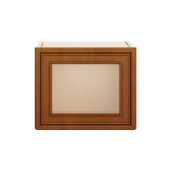 J&K Mocha Glazed K10 Wall Glass Cabinet - 15" W x 12" H (No Glass Insert)