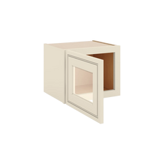 J&K Pearl Glazed H9 Wall Glass Cabinet - 15" W x 12" H (No Glass Insert)