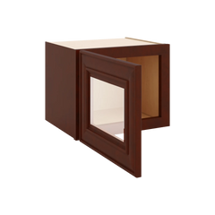 J&K Mahogany J5 Wall Glass Cabinet - 15" W x 12" H (No Glass Insert)