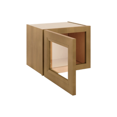 J&K Butterscotch B8 Wall Glass Cabinet - 15" W x 12" H (No Glass Insert)