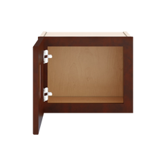 J&K Mahogany J5 Wall Glass Cabinet - 15" W x 12" H (No Glass Insert)