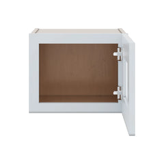 J&K White Shaker S8 Wall Glass Cabinet - 15" W x 12" H (No Glass Insert)