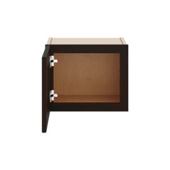 J&K Espresso K8 Wall Glass Cabinet - 15" W x 12" H (No Glass Insert)