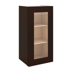 J&K Java Coffee S1 Wall Glass Cabinet - 15" W x 30" H (No Glass Insert)