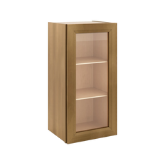 J&K Butterscotch B8 Wall Glass Cabinet - 15" W x 30" H (No Glass Insert)