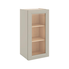 J&K Pebble B6 Wall Glass Cabinet - 15" W x 30" H (No Glass Insert)