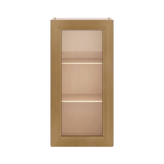J&K Butterscotch B8 Wall Glass Cabinet - 15" W x 30" H (No Glass Insert)