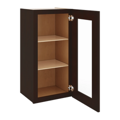 J&K Java Coffee S1 Wall Glass Cabinet - 15" W x 30" H (No Glass Insert)