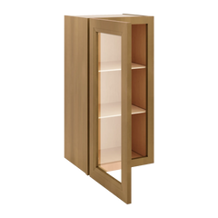 J&K Butterscotch B8 Wall Glass Cabinet - 15" W x 30" H (No Glass Insert)
