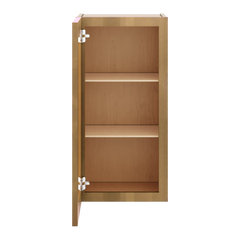 J&K Butterscotch B8 Wall Glass Cabinet - 15" W x 30" H (No Glass Insert)