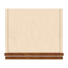J&K Mocha Glazed K10 Wall Glass Cabinet - 15" W x 30" H (No Glass Insert)