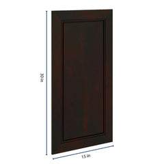 J&K Espresso K8 Dummy Insert Door Panel 15" W x 30" H