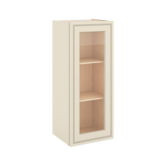 J&K Pearl Glazed H9 Wall Glass Cabinet - 15" W x 36" H (No Glass Insert)