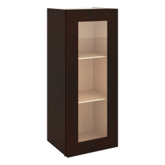 J&K Java Coffee S1 Wall Glass Cabinet - 15" W x 36" H (No Glass Insert)