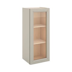 J&K Pebble B6 Wall Glass Cabinet - 15" W x 36" H (No Glass Insert)