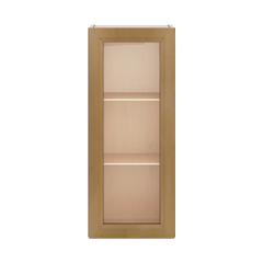 J&K Butterscotch B8 Wall Glass Cabinet - 15" W x 36" H (No Glass Insert)