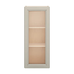 J&K Pebble B6 Wall Glass Cabinet - 15" W x 36" H (No Glass Insert)