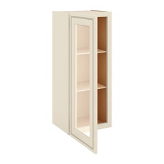 J&K Pearl Glazed H9 Wall Glass Cabinet - 15" W x 36" H (No Glass Insert)