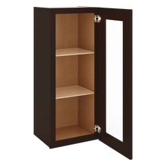 J&K Java Coffee S1 Wall Glass Cabinet - 15" W x 36" H (No Glass Insert)