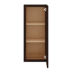 J&K Java Coffee S1 Wall Glass Cabinet - 15" W x 36" H (No Glass Insert)