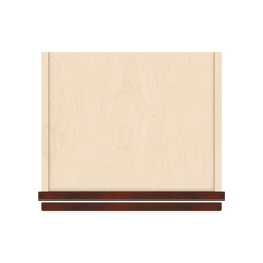 J&K Mahogany J5 Wall Glass Cabinet - 15" W x 36" H (No Glass Insert)