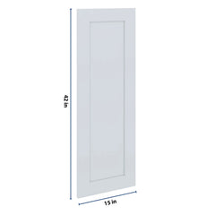 J&K White Shaker S8 Dummy Insert Door Panel 15" W x 42" H