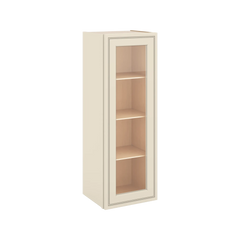 J&K Pearl Glazed H9 Wall Glass Cabinet - 15" W x 42" H (No Glass Insert)