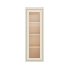 J&K Pearl Glazed H9 Wall Glass Cabinet - 15" W x 42" H (No Glass Insert)